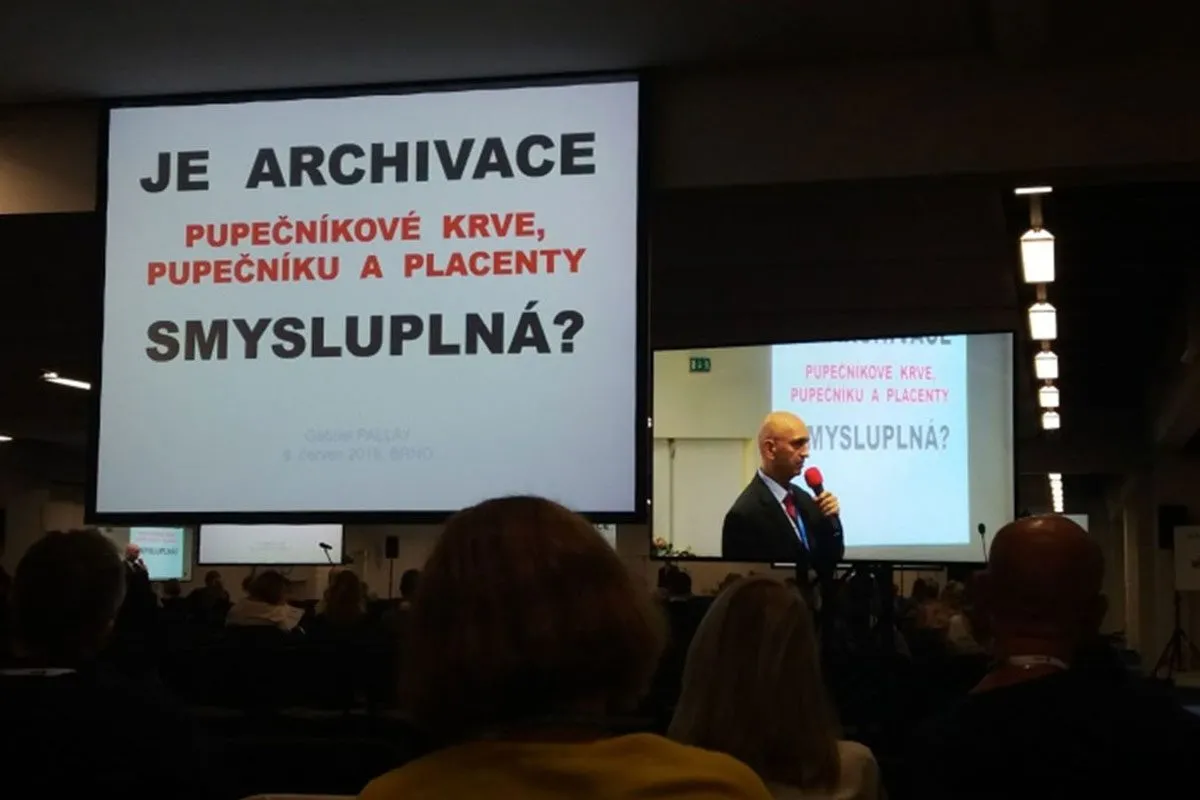 MUDr. Gabriel Pallay v Brne prednášal o význame pupočníkovej krvi a tkaniva pupočníka.