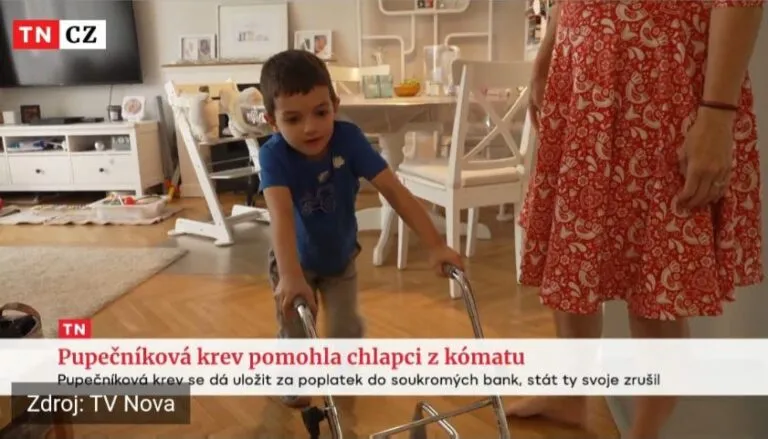 TV Nova: Pupočníková krv pomohla chlapčekovi prebrať sa z kómy