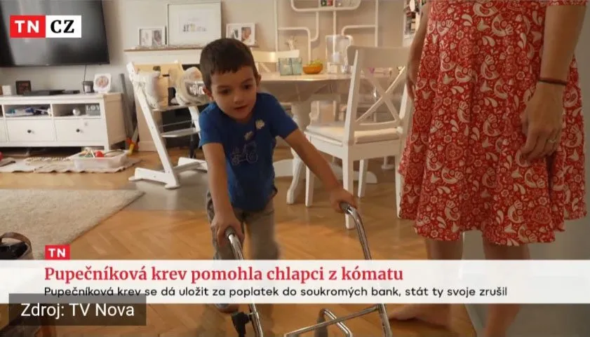 TV Nova: Pupočníková krv pomohla chlapčekovi prebrať sa z kómy